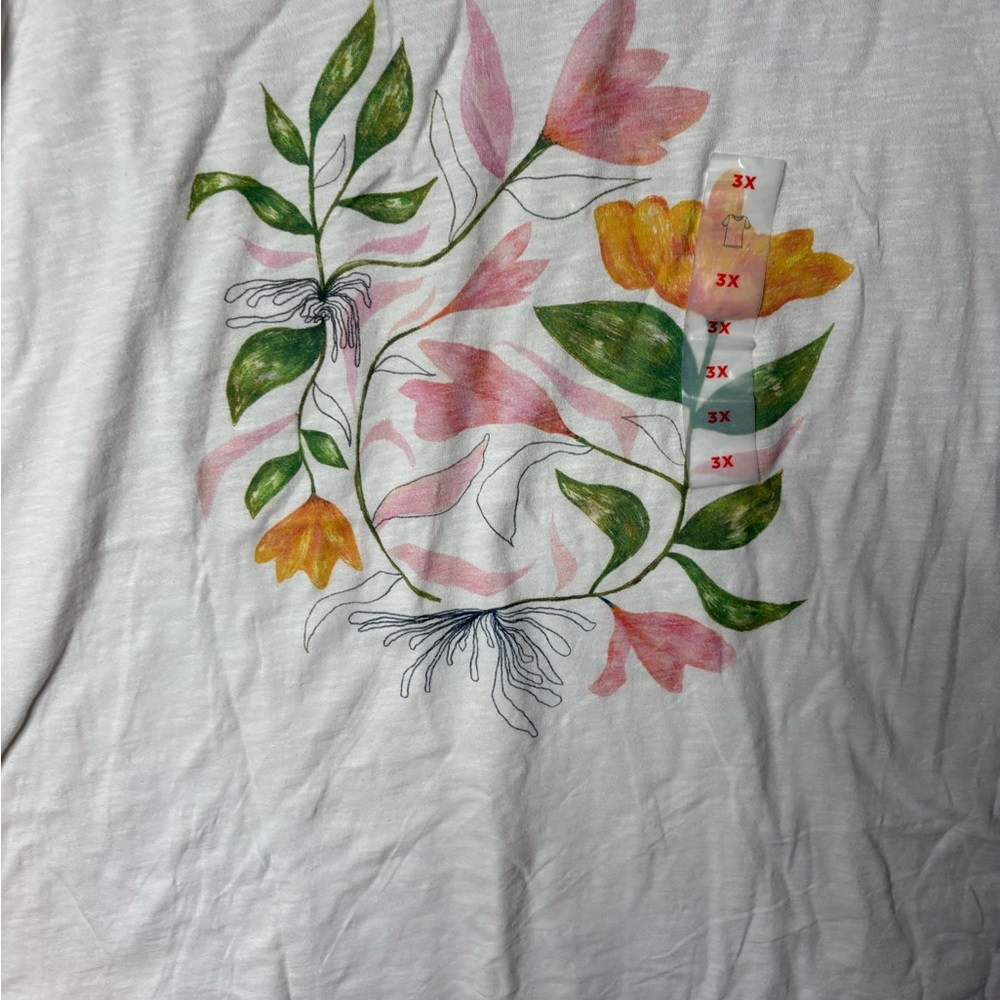 Old Navy Women's Short-Sleeve EveryWear Graphic T-Shirt Floral Plus Size 3X - Picture 9 of 16